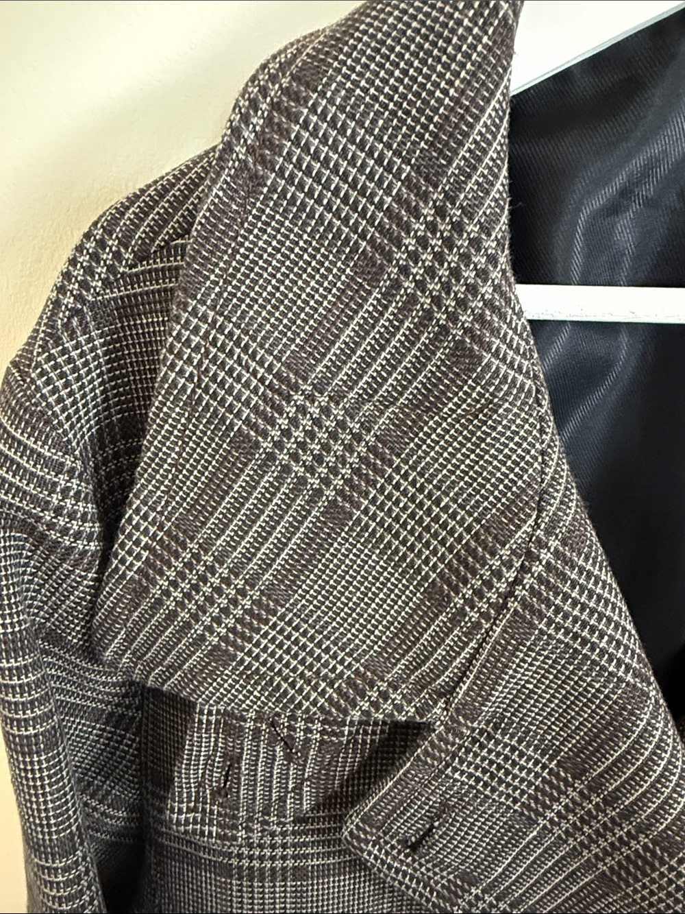 🐝 NWOT 🐝 Zara Gray Plaid Double-Breasted Pea Coat - Picture 3 of 6